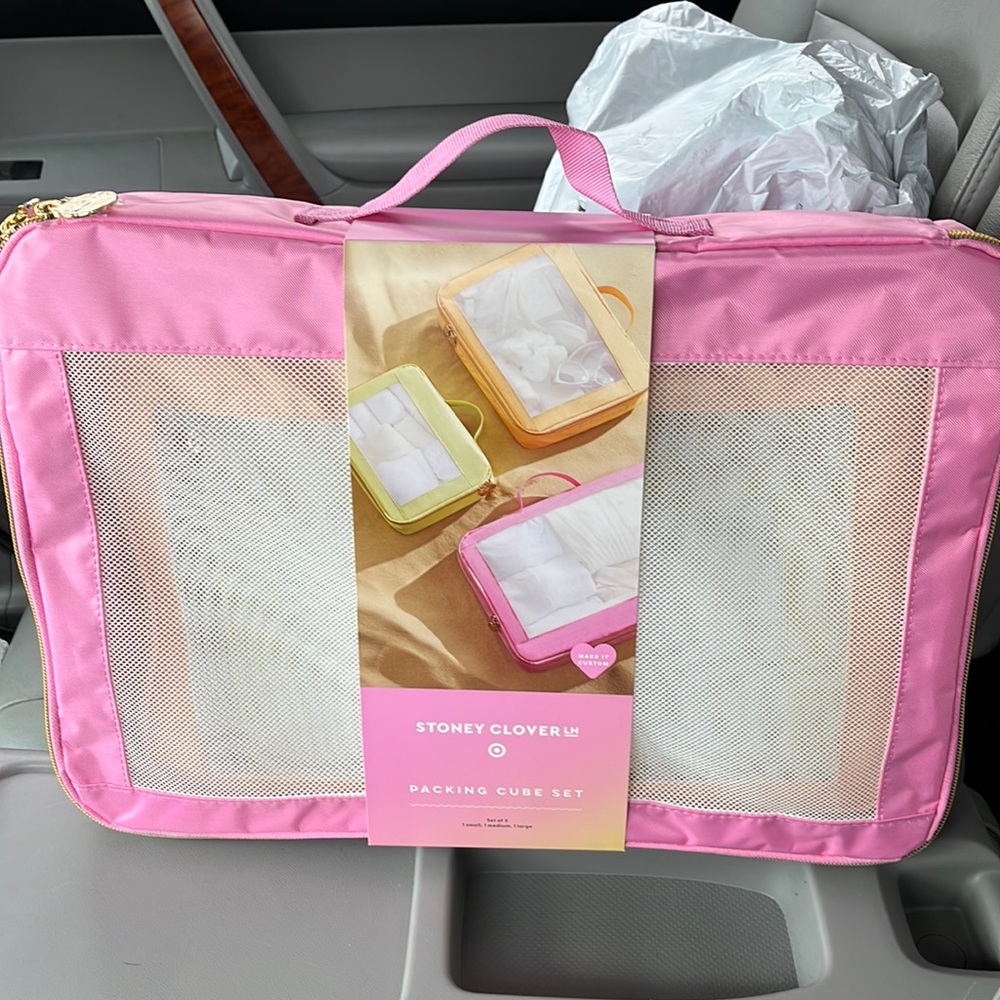 Stoney Clover x Target packing cube set pink orange yellow combo